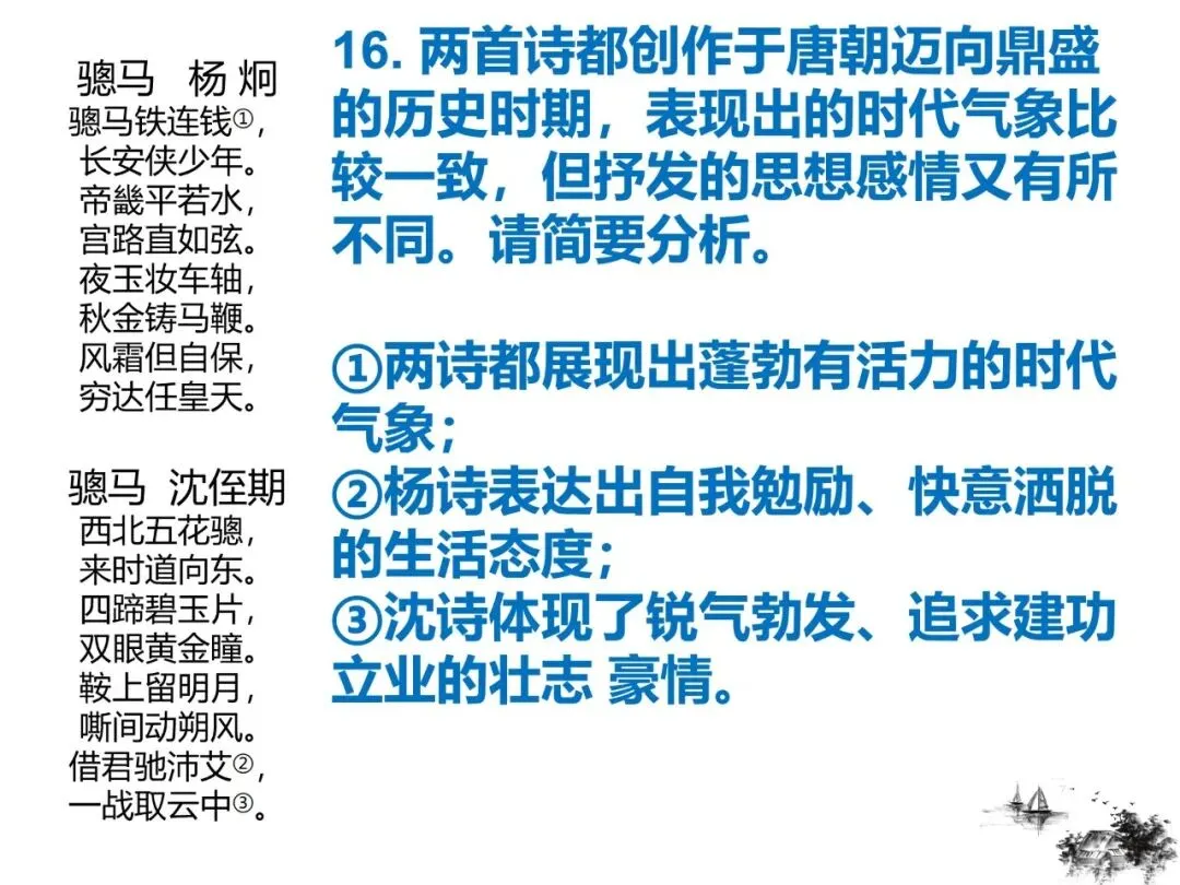 2027版古代诗歌鉴赏十二年真题(官答+解析+译注,360张灯片)-第13张图片-四季读书网 2027版古代诗歌鉴赏十二年真题(官答+解析+译注,360张灯片)-第13张图片-四季读书网
