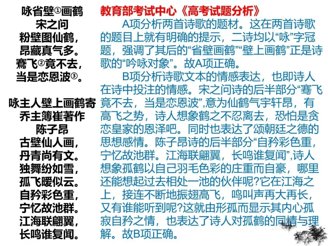 2027版古代诗歌鉴赏十二年真题(官答+解析+译注,360张灯片)-第34张图片-四季读书网 2027版古代诗歌鉴赏十二年真题(官答+解析+译注,360张灯片)-第34张图片-四季读书网