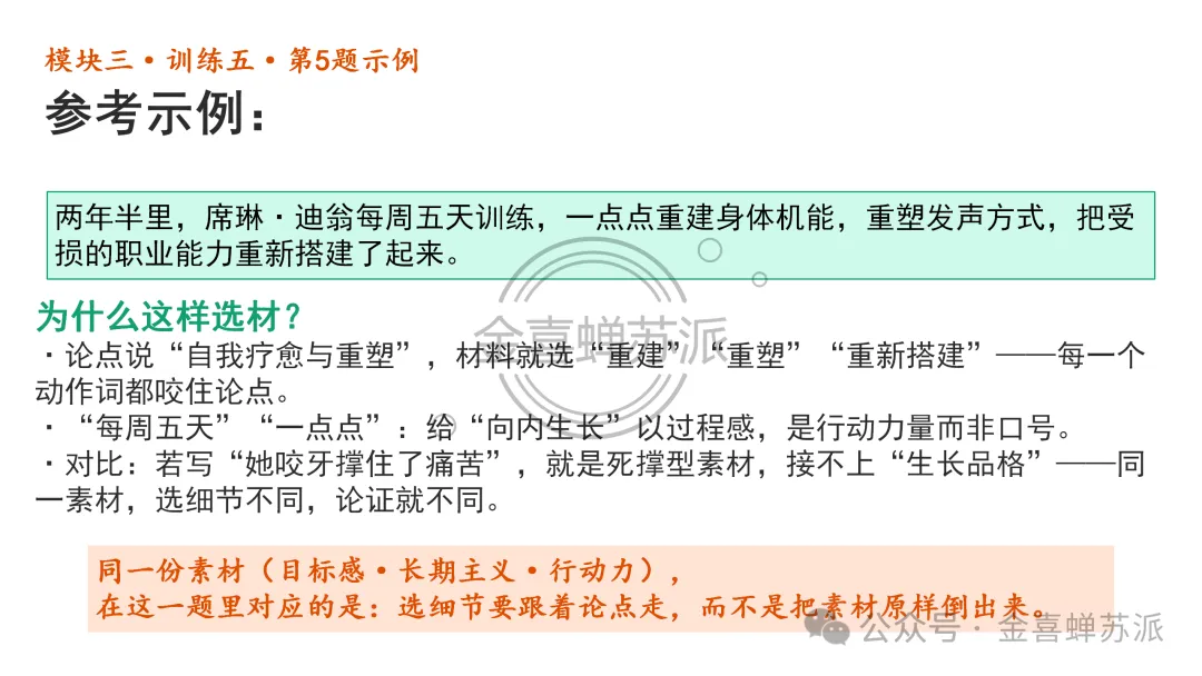 高考作文写作全流程训练——席琳·迪翁,她做到了!(学生版+教师版+课件版+补充资料)-第31张图片-四季读书网