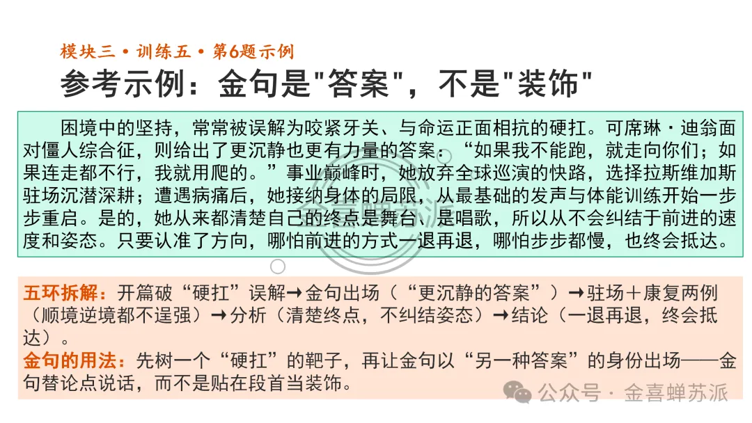高考作文写作全流程训练——席琳·迪翁,她做到了!(学生版+教师版+课件版+补充资料)-第33张图片-四季读书网