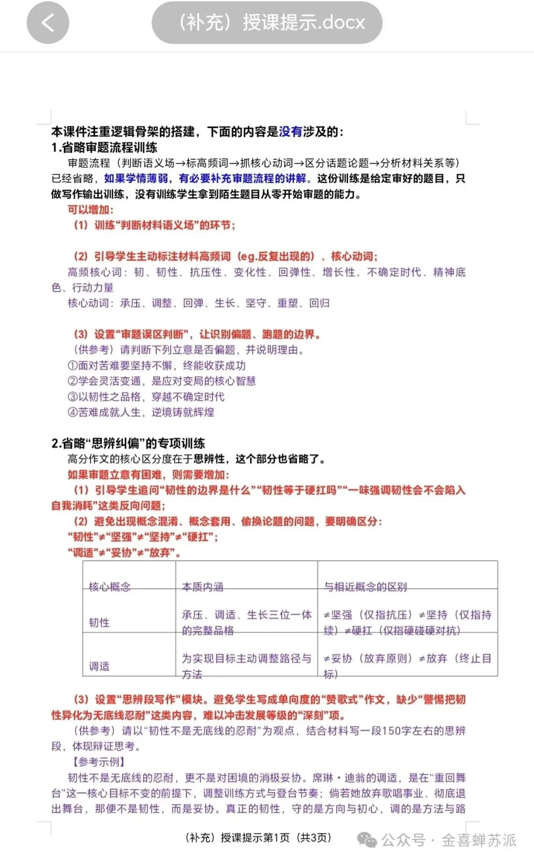 高考作文写作全流程训练——席琳·迪翁,她做到了!(学生版+教师版+课件版+补充资料)-第38张图片-四季读书网
