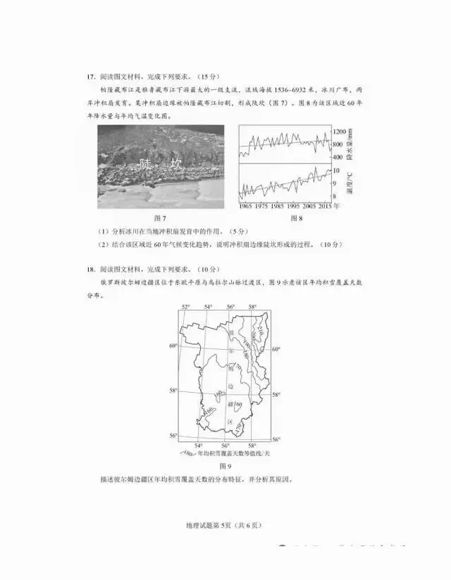 2026年海南省高考地理试题及参考答案-第6张图片-四季读书网 2026年海南省高考地理试题及参考答案-第6张图片-四季读书网
