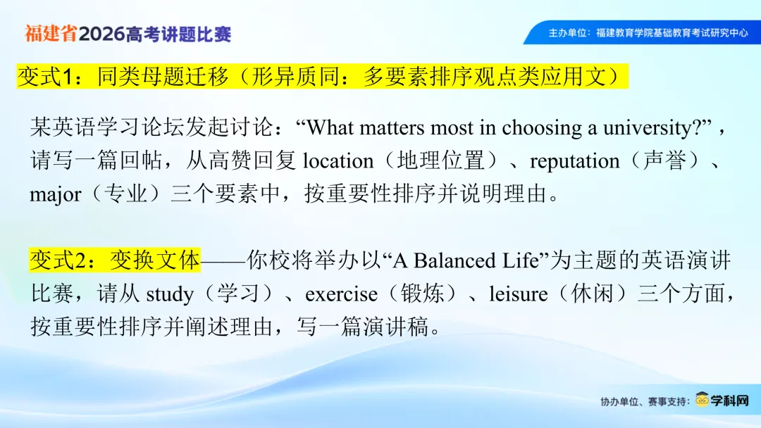2026届高考英语全国Ⅰ卷应用文写作-2026福建省高考讲题比赛课件-第31张图片-四季读书网