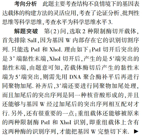 例析考查科学思维的2026年高考生物真题的解题突破-第18张图片-四季读书网 例析考查科学思维的2026年高考生物真题的解题突破-第18张图片-四季读书网