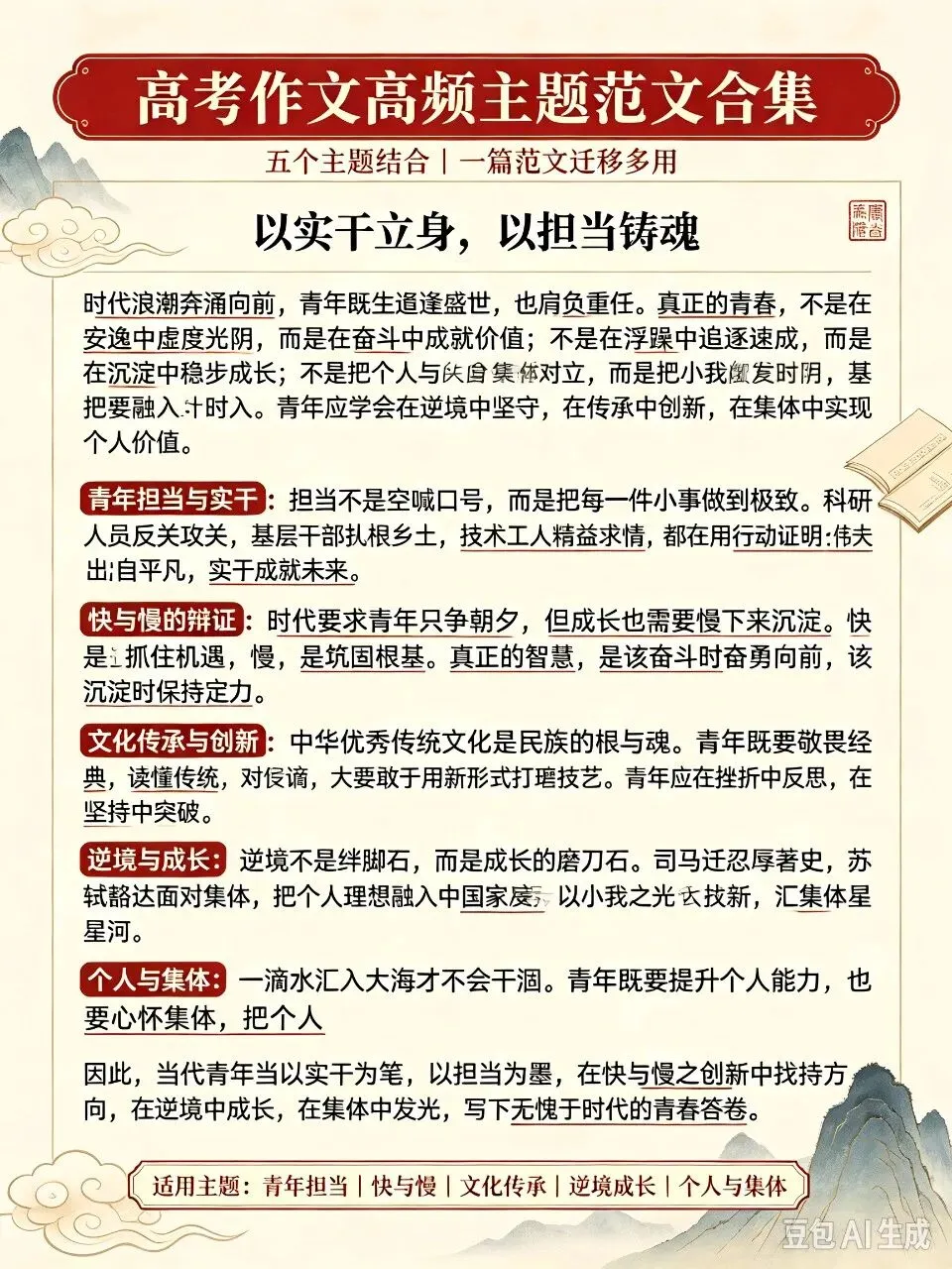 高考作文范文-第1张图片-四季读书网