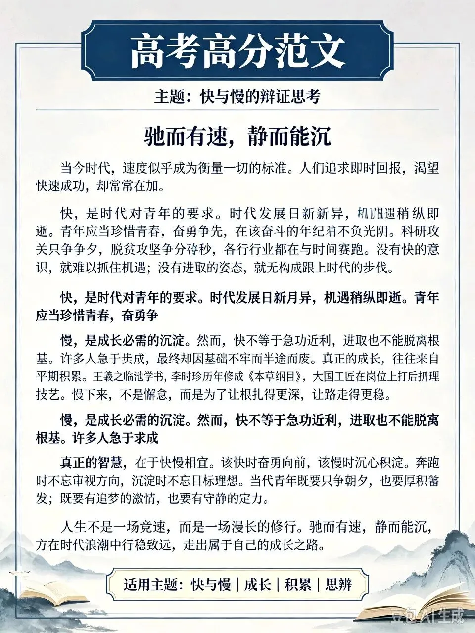 高考作文范文-第5张图片-四季读书网