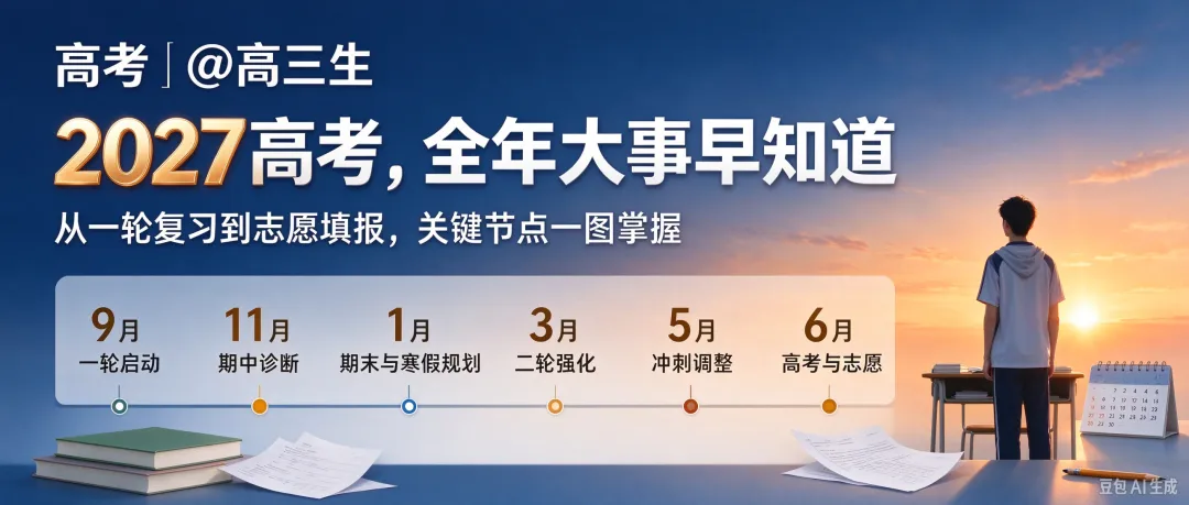 高考丨@高三生,2027高考,全年大事早知道-第2张图片-四季读书网 高考丨@高三生,2027高考,全年大事早知道-第2张图片-四季读书网