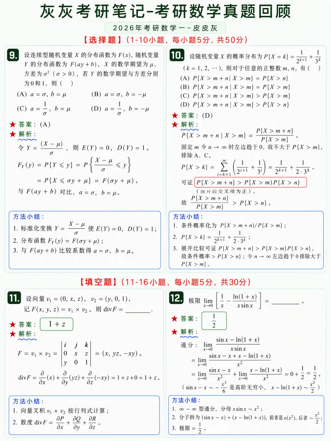 【2026年】考研数学一真题回顾-第4张图片-四季读书网