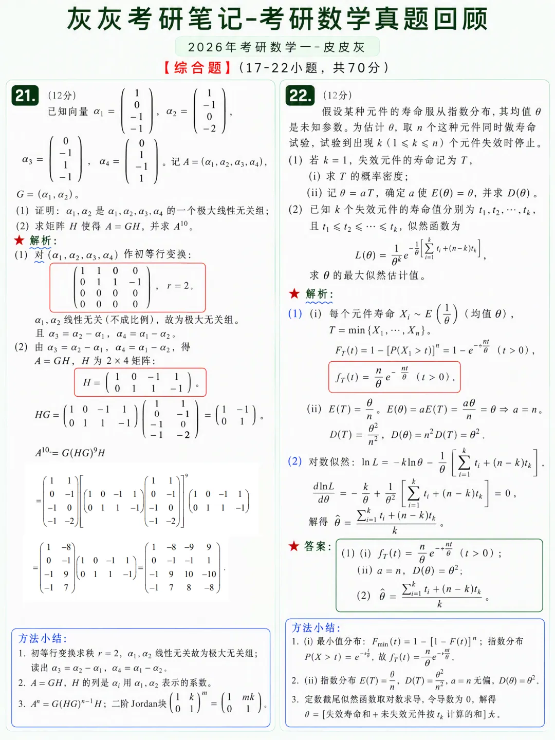 【2026年】考研数学一真题回顾-第7张图片-四季读书网