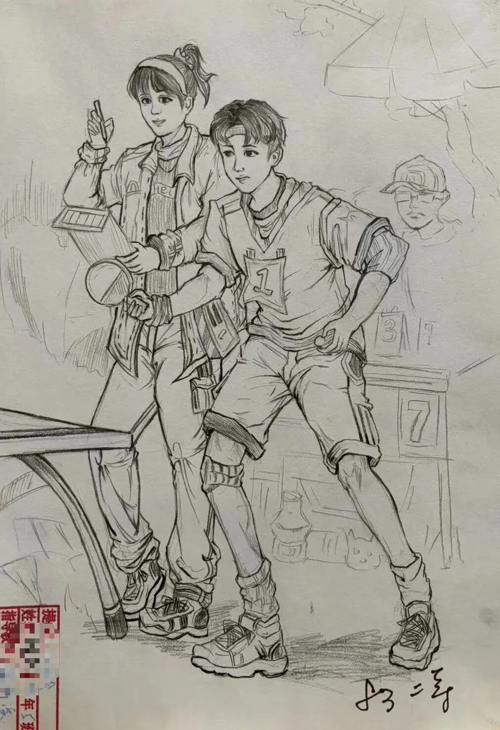 初一|世正美校2026创作大赛——《运动会》获奖作品欣赏-第12张图片-四季读书网