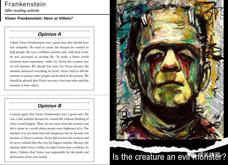 初三 英语学习中的文学邂逅:Frankenstein (2022年文章重发)-第17张图片-四季读书网