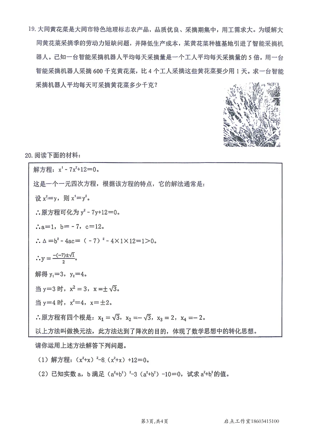 【初三月考】山大附中2026-2027九年级(上)9月巩固-第8张图片-四季读书网
