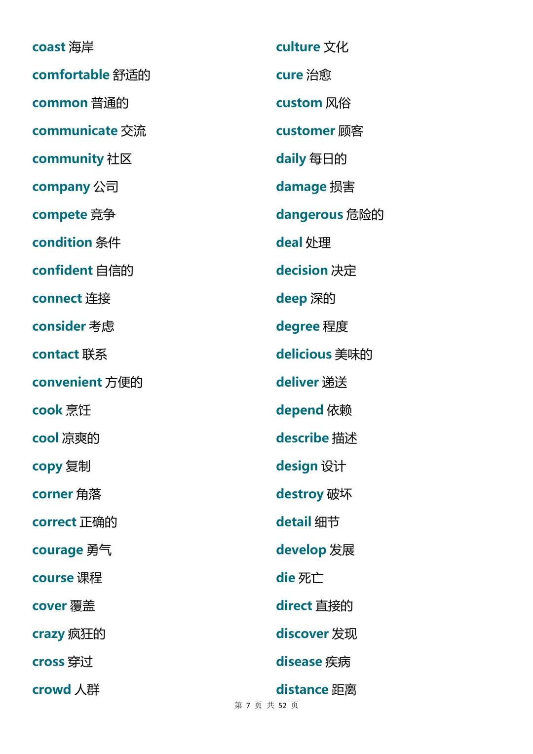 中考英语必背688高频词-第7张图片-四季读书网