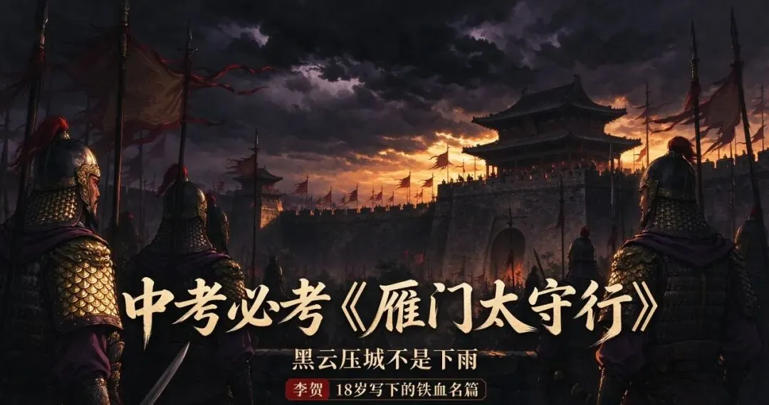 中考必考《雁门太守行》:黑云压城不是下雨!这句 90% 中学生都理解错了-第1张图片-四季读书网 中考必考《雁门太守行》:黑云压城不是下雨!这句 90% 中学生都理解错了-第1张图片-四季读书网