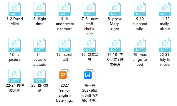 高三听力课学案定稿,25段高考真题,4页8K,打印-第1张图片-四季读书网