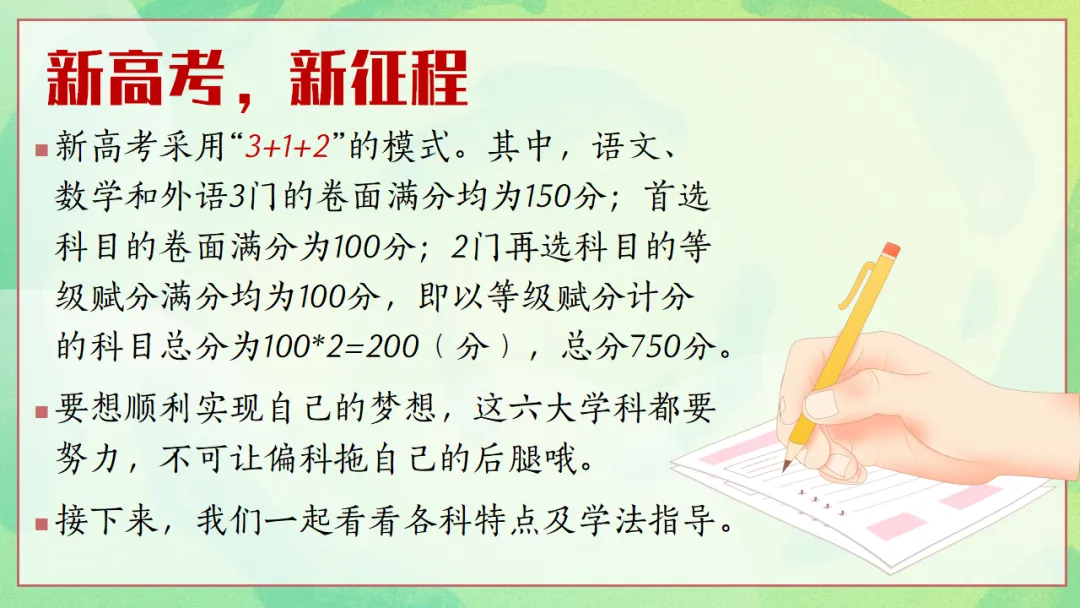 新高考3+1+2选科分班主题班会PPT:六科并举的高中学习规划与学法指导,做一个向上的人(附36页ppt课件)-第15张图片-四季读书网 新高考3+1+2选科分班主题班会PPT:六科并举的高中学习规划与学法指导,做一个向上的人(附36页ppt课件)-第15张图片-四季读书网