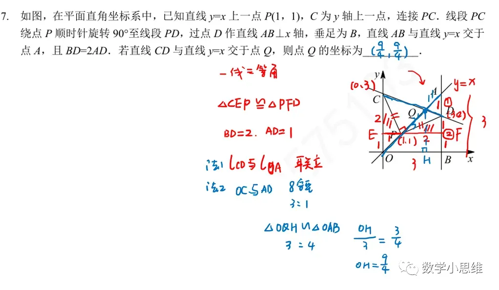 2027中考热点专题冲刺08几何模型--直角+十字模型巩固讲解-第7张图片-四季读书网