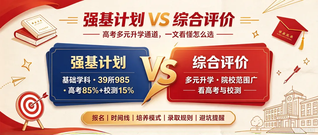 强基计划 VS 综合评价!一篇看懂两大高考升学途径-第1张图片-四季读书网