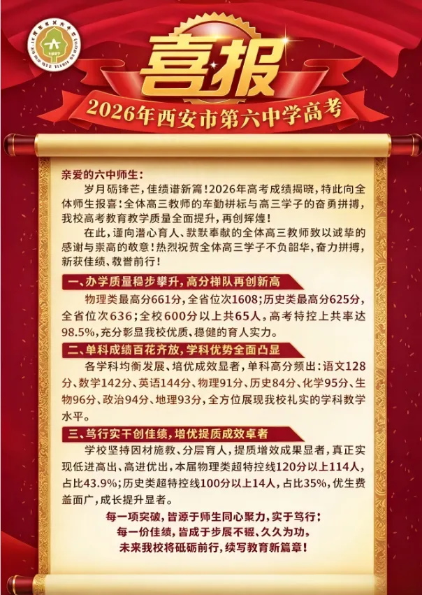 2026西安各大高中高考喜报汇总!27初三家长必看-第11张图片-四季读书网