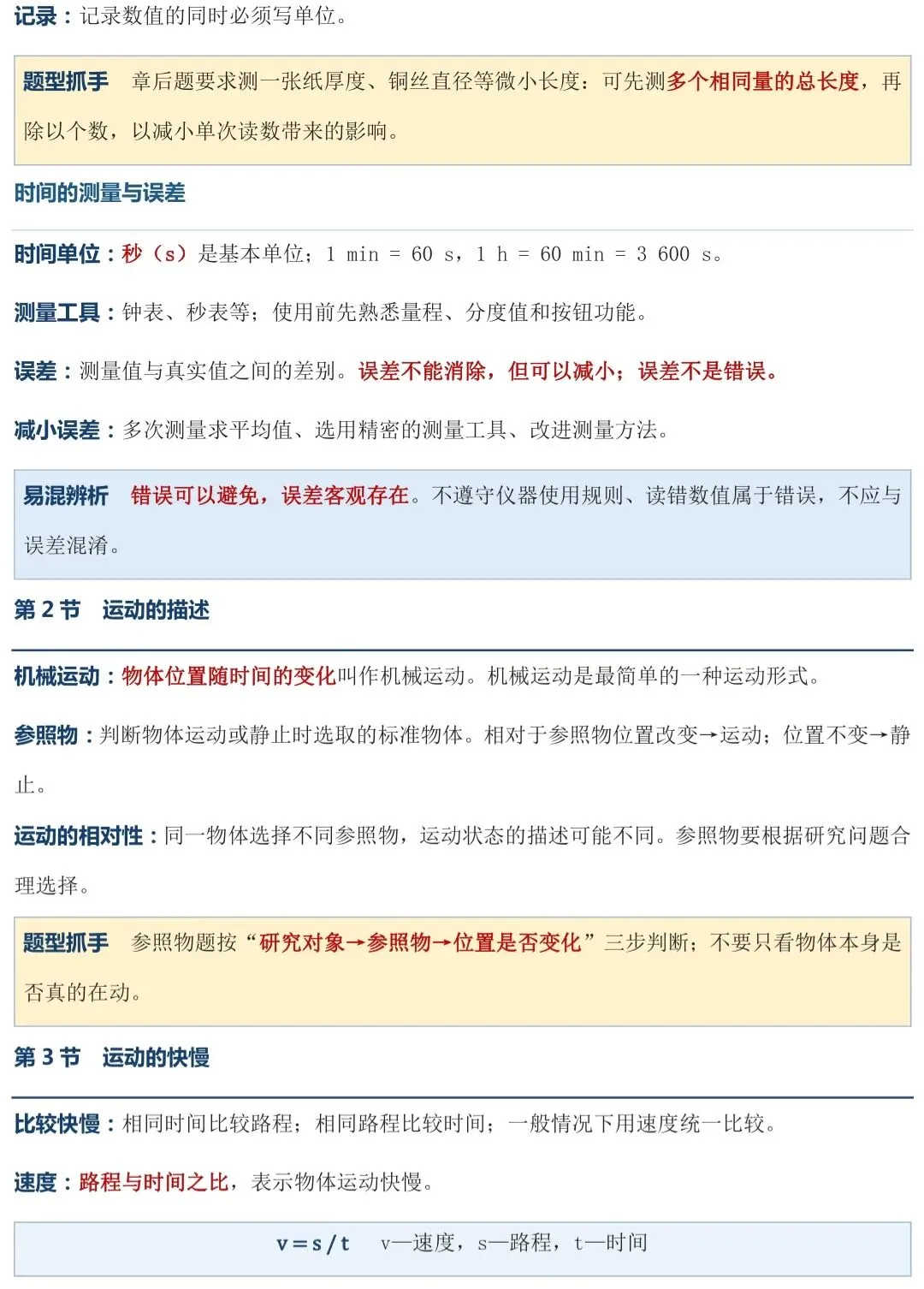 初二上册物理|全书章节逻辑梳理+考点清单-第3张图片-四季读书网