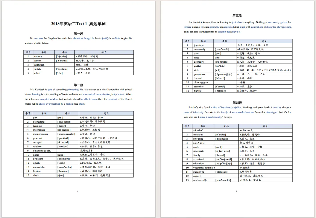 【27考研】真题阅读核心词带背 | 2018年 英语二 text1-第44张图片-四季读书网