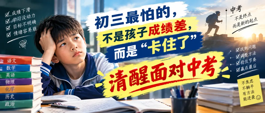 初三最怕的,不是孩子成绩差,而是“卡住了”-第1张图片-四季读书网 初三最怕的,不是孩子成绩差,而是“卡住了”-第1张图片-四季读书网