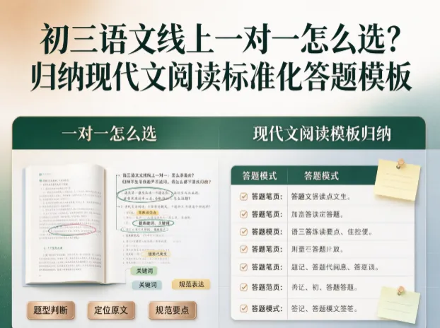 初三语文线上一对一怎么选?学海兔分科专职师资归纳现代文阅读标准化答题模板-第1张图片-四季读书网