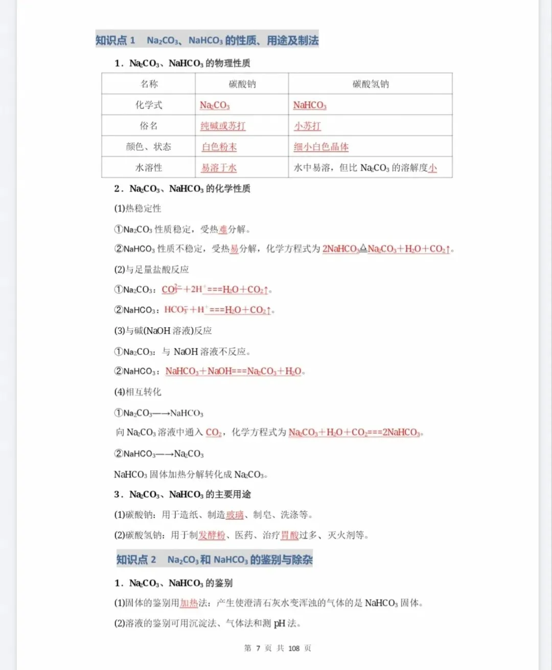 2026届高考化学各元素知识点(大全)-第7张图片-四季读书网