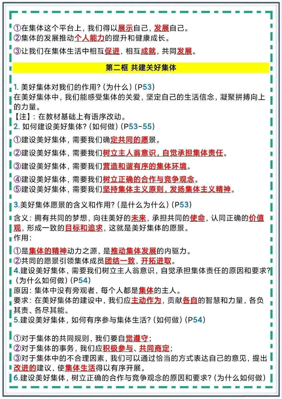初一新版 2026 七上道法课本考点知识归纳必背提纲,可打印版!-第7张图片-四季读书网 初一新版 2026 七上道法课本考点知识归纳必背提纲,可打印版!-第7张图片-四季读书网