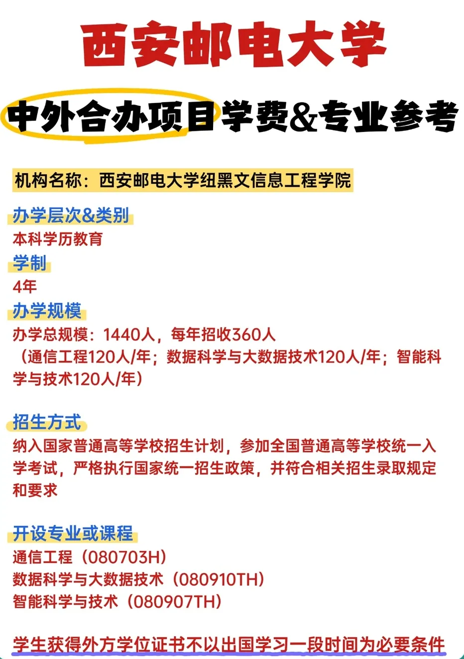 陕西高考39种特殊招生 |中外合办项目全解析-第8张图片-四季读书网