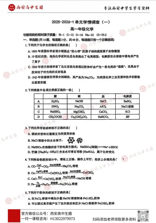 初一~高三(上)第一次月考真题卷!西工大附中、高新一中、铁一中......PDF可下载→-第46张图片-四季读书网