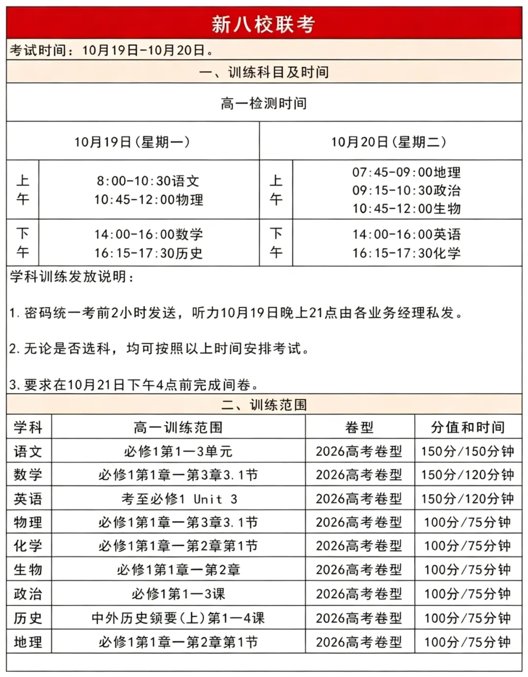 26新高一名校真题+八校联考安排-第1张图片-四季读书网 26新高一名校真题+八校联考安排-第1张图片-四季读书网