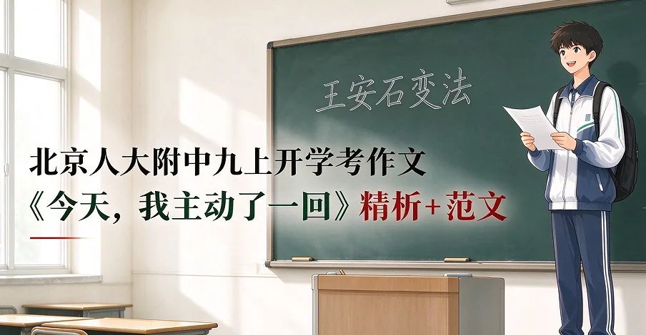 人大附初三开学考作文《今天,我主动了一回》精析+范文-第1张图片-四季读书网