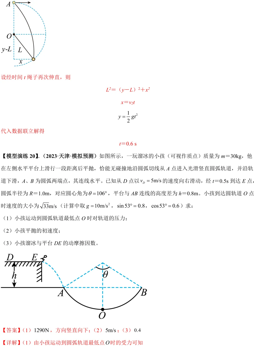 (答案版)高考高频考点:竖直面内的圆周运动-第27张图片-四季读书网 (答案版)高考高频考点:竖直面内的圆周运动-第27张图片-四季读书网