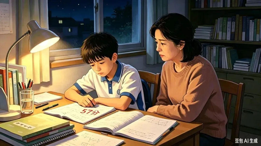 陪初三儿子苦学三个月,只考57分,哥哥一句话点醒我-第1张图片-四季读书网