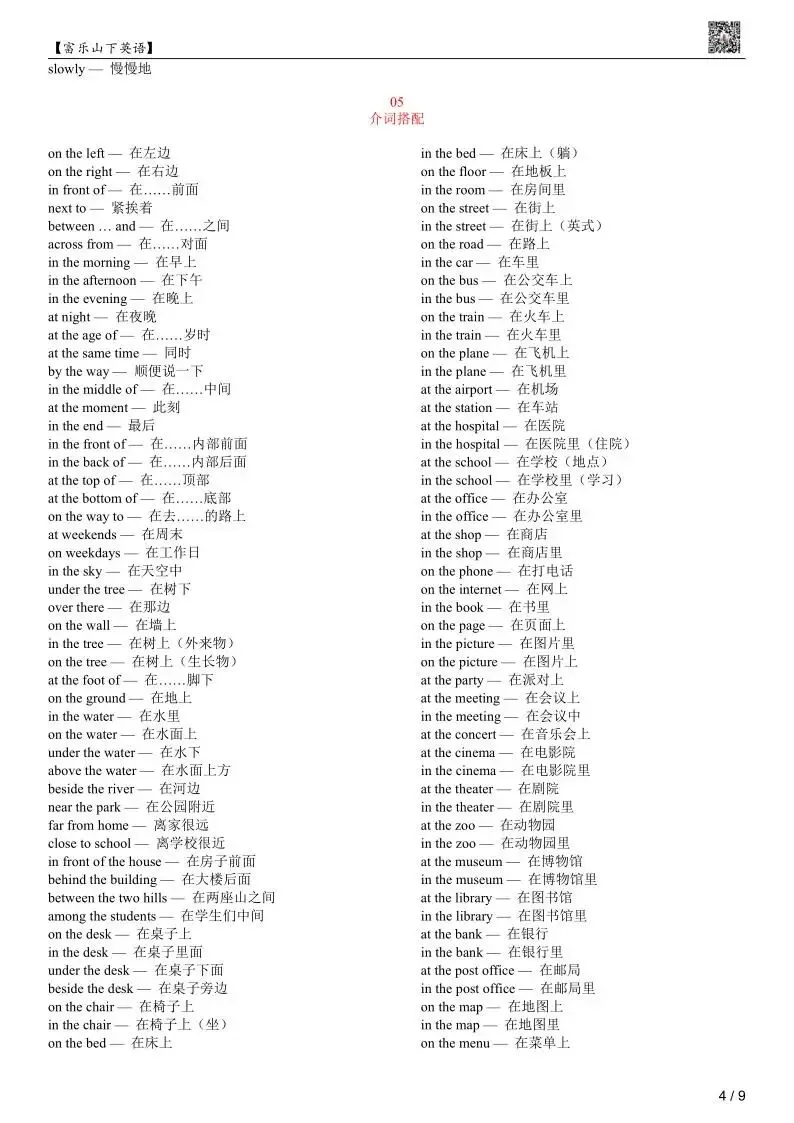 中考必背 近1000个固定搭配(分10类,中英文对照)-第6张图片-四季读书网 中考必背 近1000个固定搭配(分10类,中英文对照)-第6张图片-四季读书网