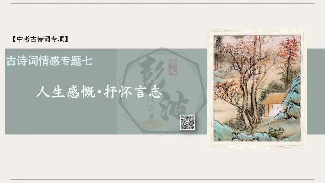 【中考古诗词复习-课件】07-情感分类-7人生感慨・抒怀言志+对比阅读(3元)-第5张图片-四季读书网