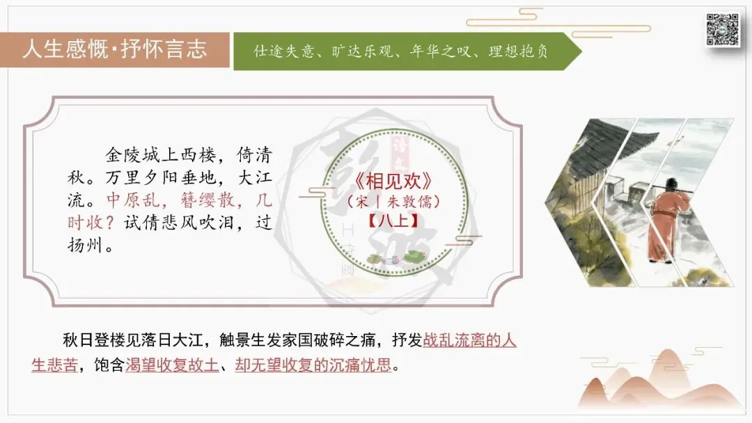 【中考古诗词复习-课件】07-情感分类-7人生感慨・抒怀言志+对比阅读(3元)-第15张图片-四季读书网