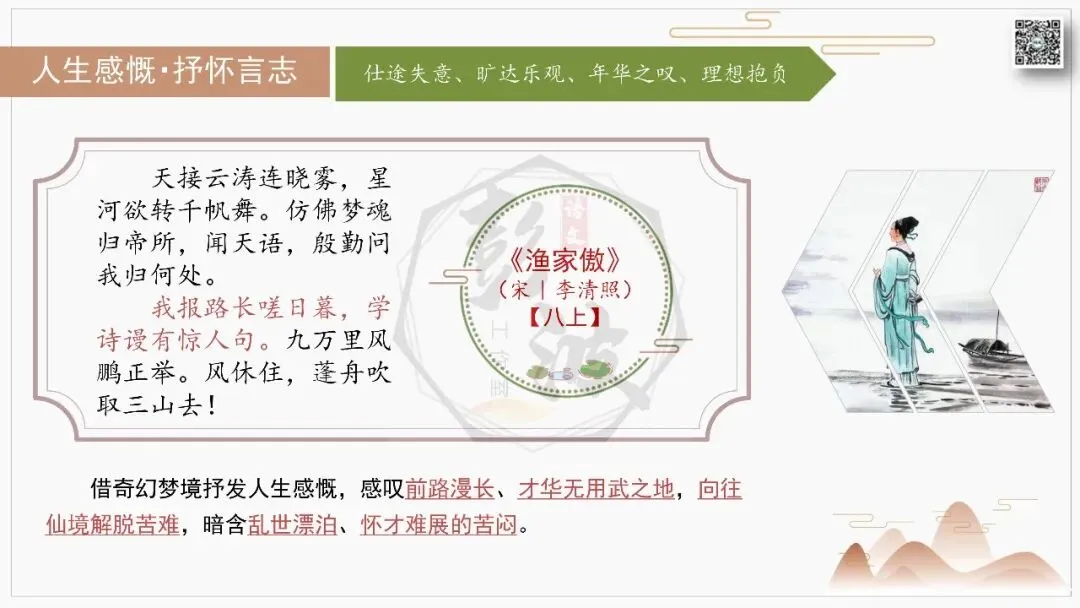 【中考古诗词复习-课件】07-情感分类-7人生感慨・抒怀言志+对比阅读(3元)-第17张图片-四季读书网