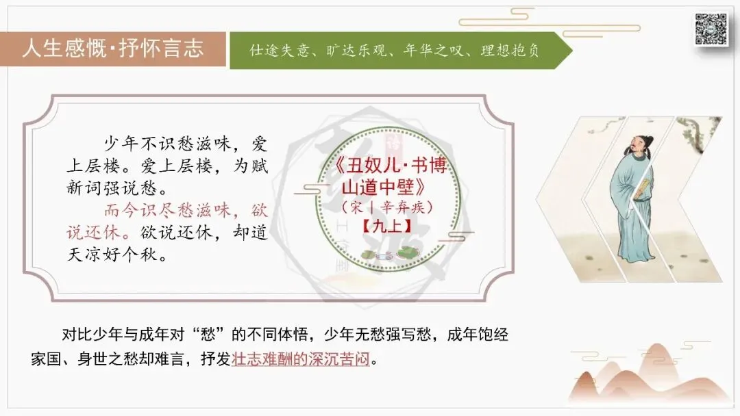 【中考古诗词复习-课件】07-情感分类-7人生感慨・抒怀言志+对比阅读(3元)-第18张图片-四季读书网