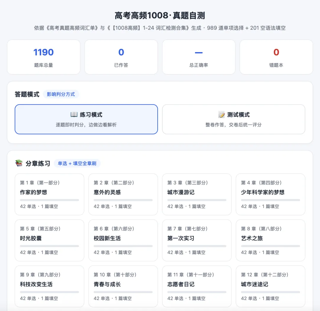 高考高频1008合集自测网页版-第1张图片-四季读书网