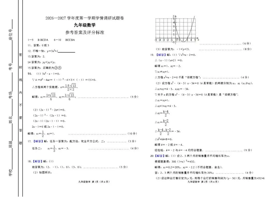 【26.9.29】山西省10月份初三学情调研试题答案-第13张图片-四季读书网 【26.9.29】山西省10月份初三学情调研试题答案-第13张图片-四季读书网