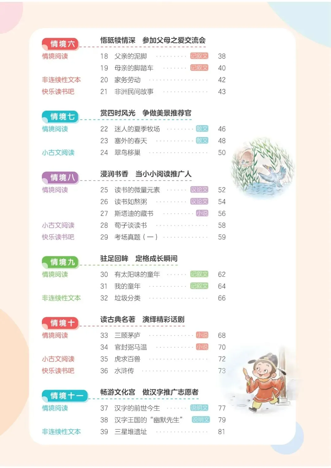 26秋五年级上册语文情境阅读真题80篇完整版可打印-第4张图片-四季读书网