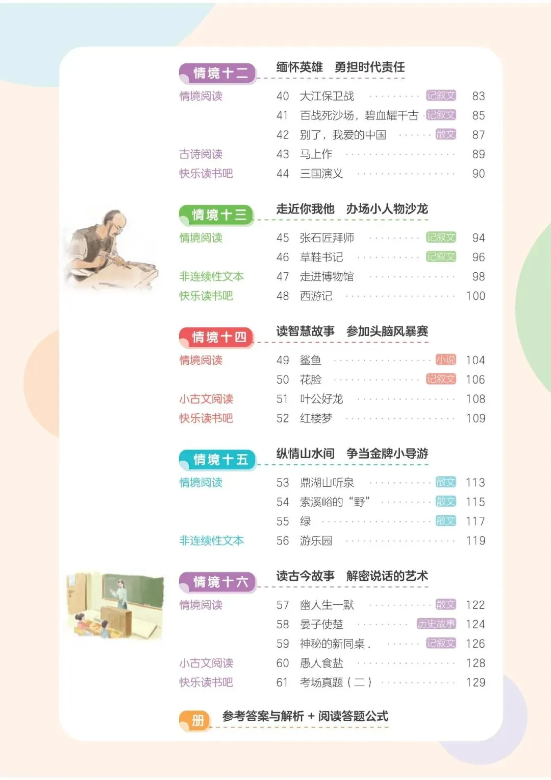 26秋五年级上册语文情境阅读真题80篇完整版可打印-第5张图片-四季读书网