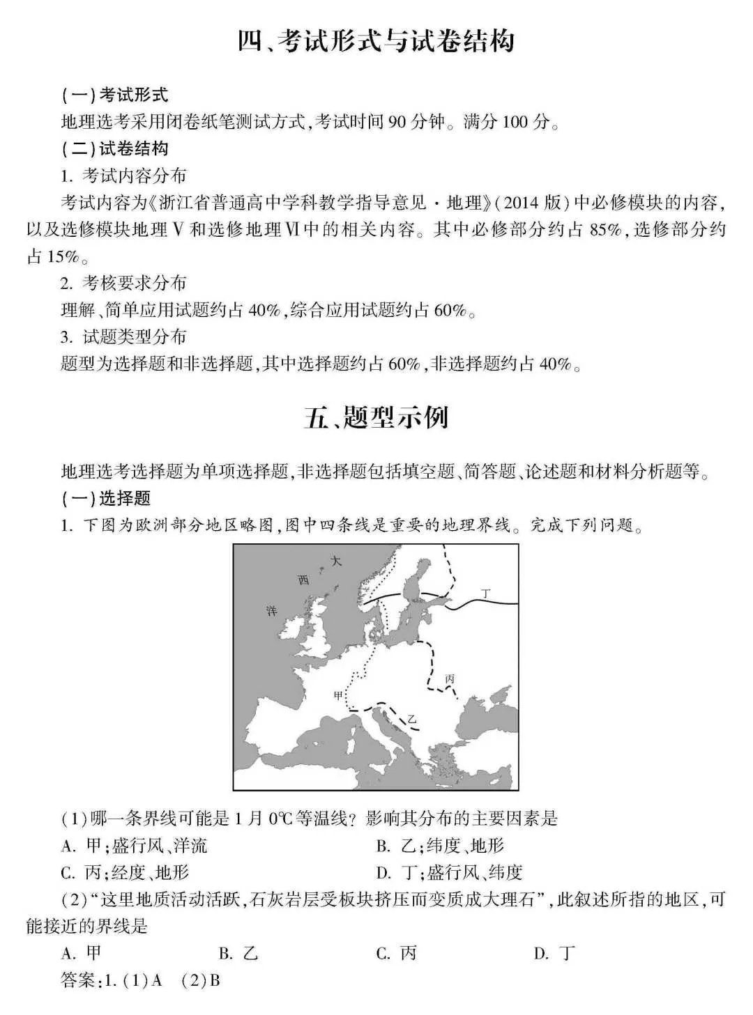 高考 · 帮丨浙江省普通高考选考科目考试说明,速览收藏!-第101张图片-四季读书网 高考 · 帮丨浙江省普通高考选考科目考试说明,速览收藏!-第101张图片-四季读书网