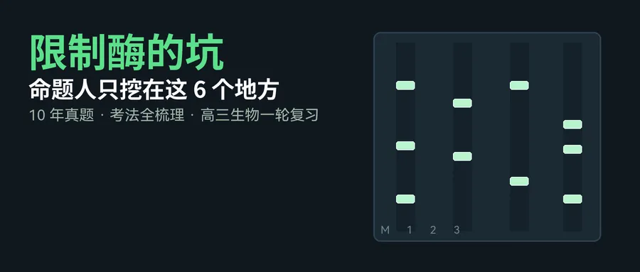 刷完10年真题才发现:限制酶的坑,命题人只挖在这6个地方-第1张图片-四季读书网 刷完10年真题才发现:限制酶的坑,命题人只挖在这6个地方-第1张图片-四季读书网