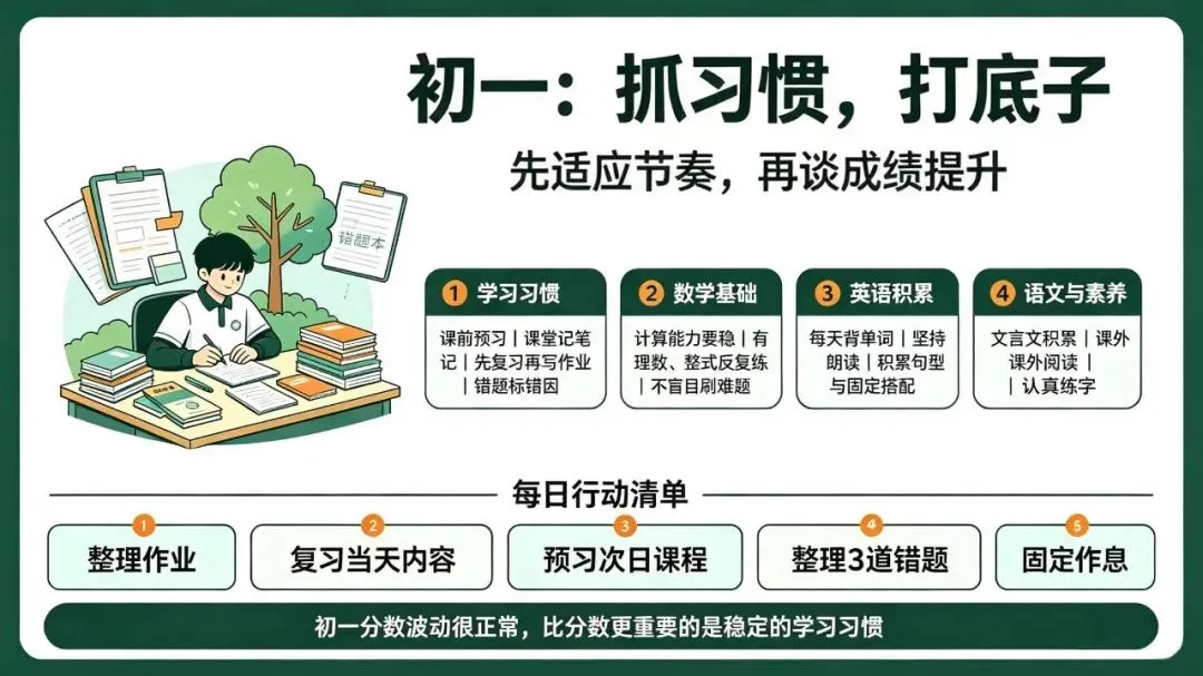 初一养习惯,初二防分化,初三冲总分,一篇文章弄懂初中三年该么规划少走弯路-第2张图片-四季读书网 初一养习惯,初二防分化,初三冲总分,一篇文章弄懂初中三年该么规划少走弯路-第2张图片-四季读书网
