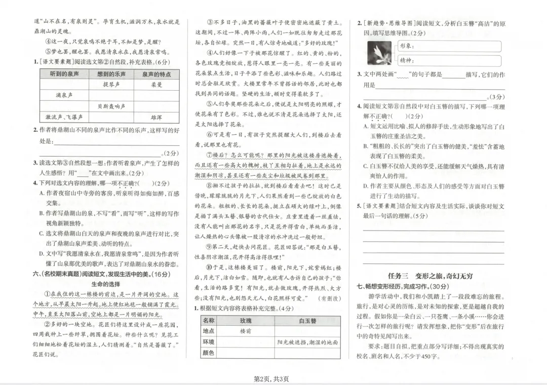 【试卷】2026秋六年级上册语文《第一单元·检测试卷》(达标卷、情景卷、真题卷)共5套含答案-第2张图片-四季读书网 【试卷】2026秋六年级上册语文《第一单元·检测试卷》(达标卷、情景卷、真题卷)共5套含答案-第2张图片-四季读书网