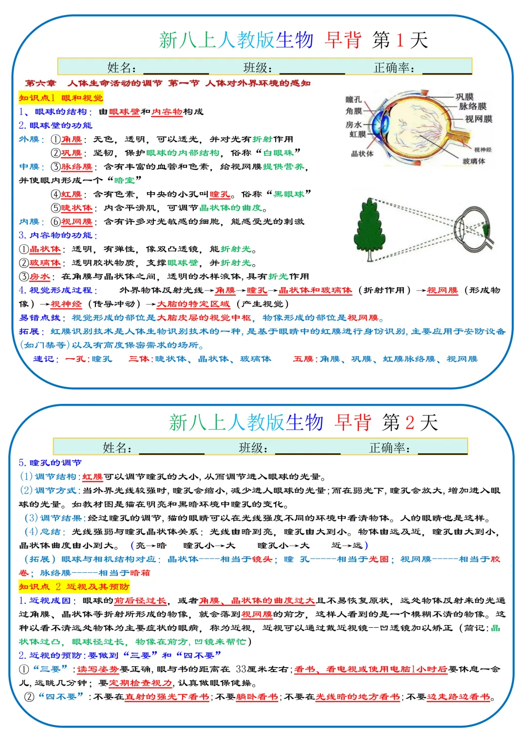 初二生物分水岭!35天知识点晨背,每天几分钟!稳稳拿下基础满分-第1张图片-四季读书网 初二生物分水岭!35天知识点晨背,每天几分钟!稳稳拿下基础满分-第1张图片-四季读书网