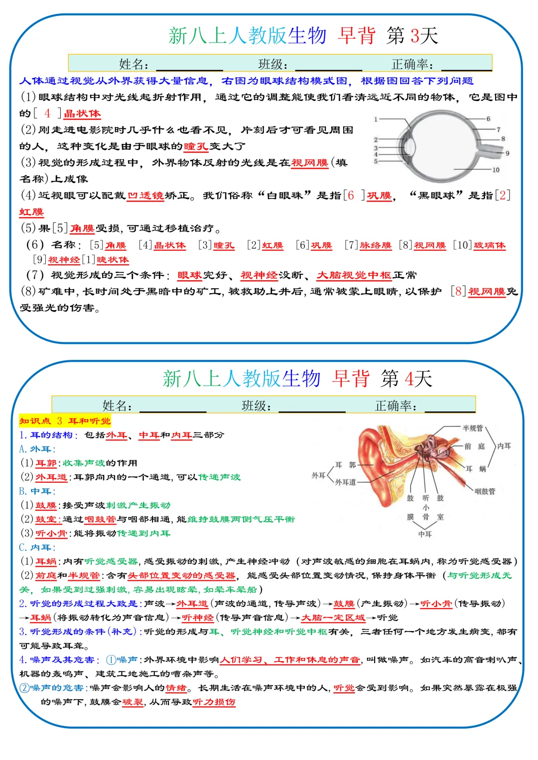 初二生物分水岭!35天知识点晨背,每天几分钟!稳稳拿下基础满分-第2张图片-四季读书网 初二生物分水岭!35天知识点晨背,每天几分钟!稳稳拿下基础满分-第2张图片-四季读书网